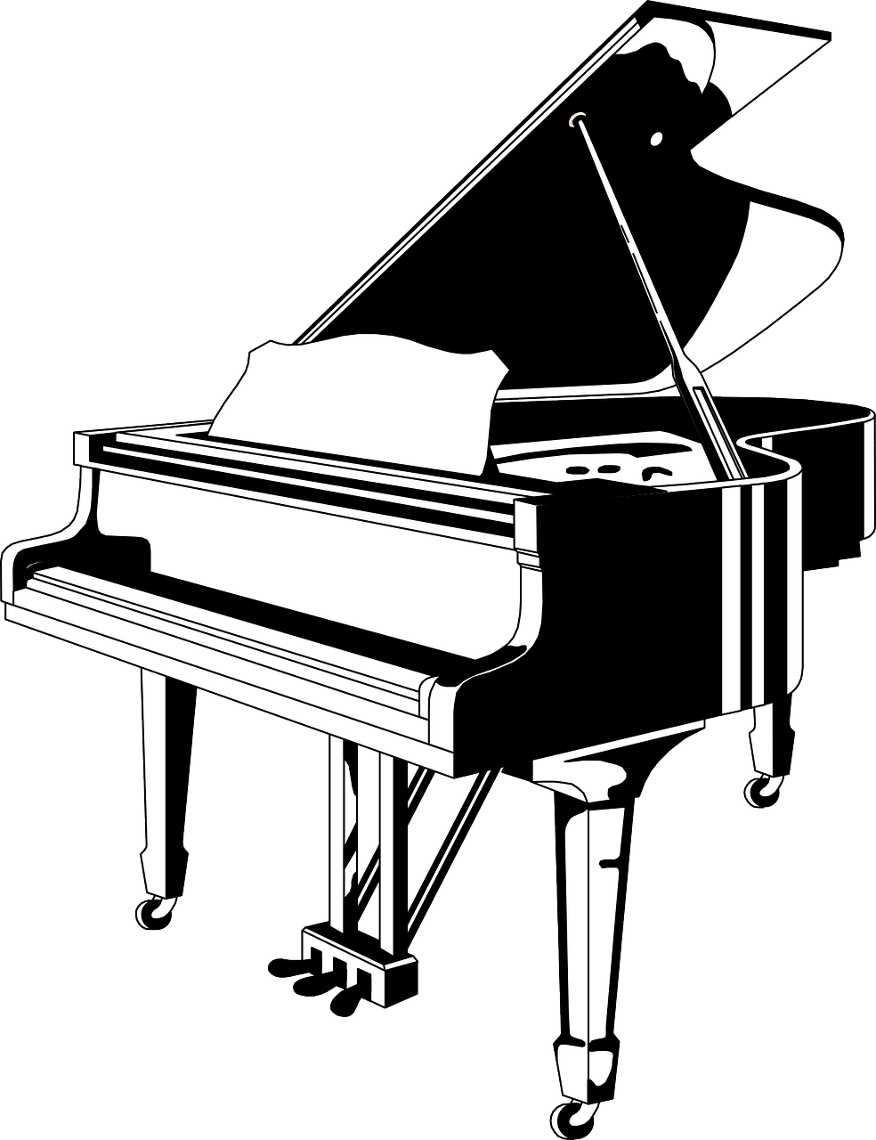piano à queue de luxe